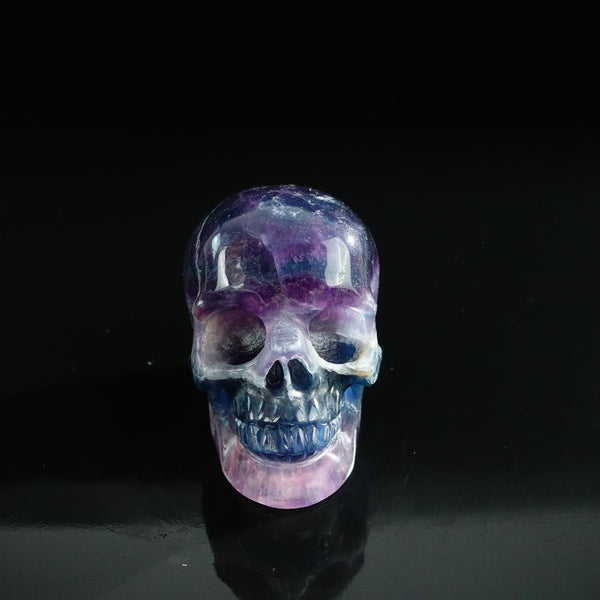 3.0" Fluorite Crystal Skull Carving - Unique Piece #GF04