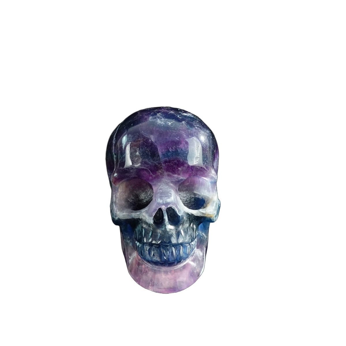 3.0" Fluorite Crystal Skull Carving - Unique Piece #GF04