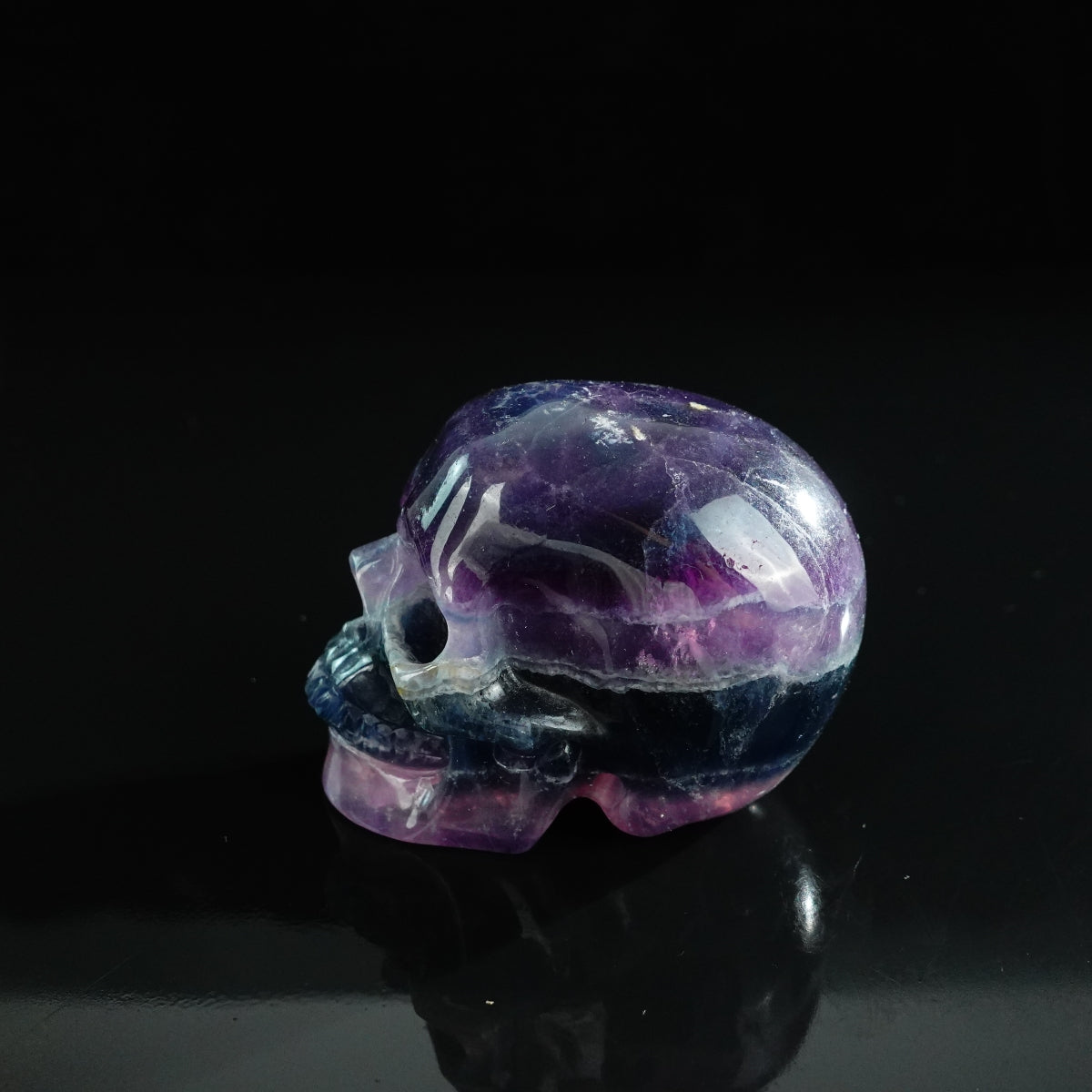 3.0" Fluorite Crystal Skull Carving - Unique Piece #GF04