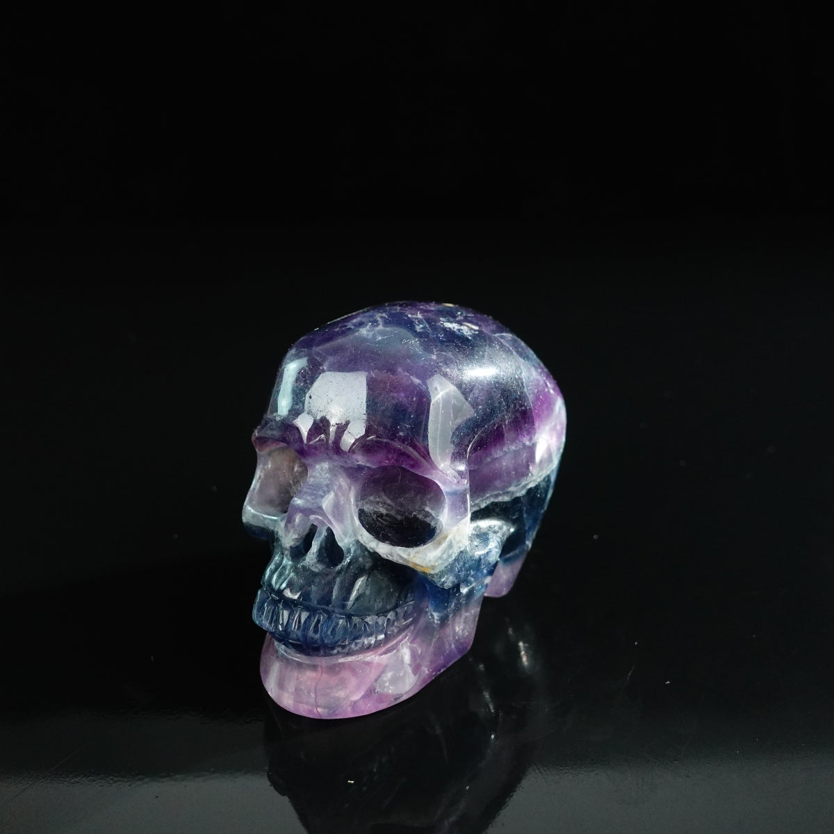 3.0" Fluorite Crystal Skull Carving - Unique Piece #GF04