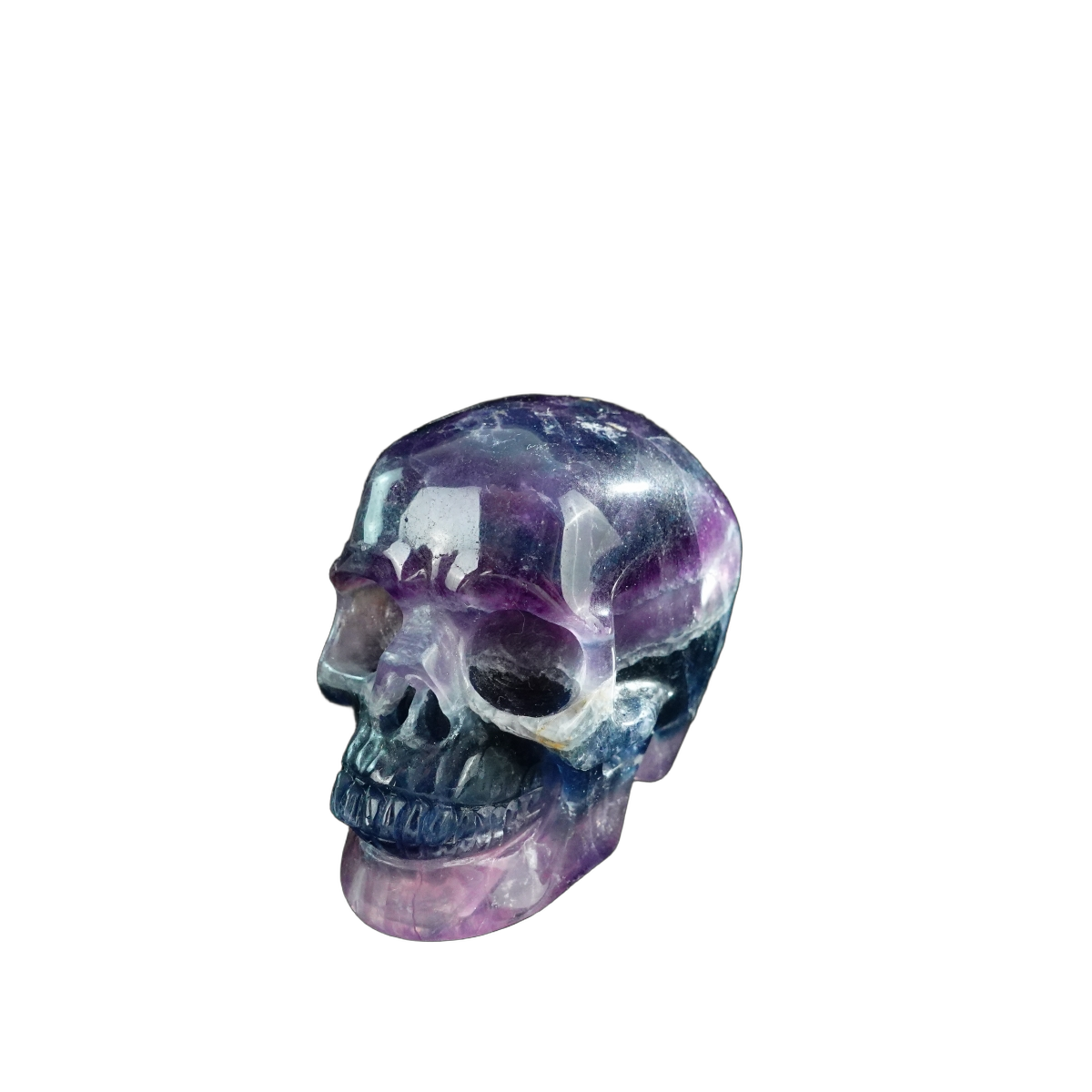 3.0" Fluorite Crystal Skull Carving - Unique Piece #GF04