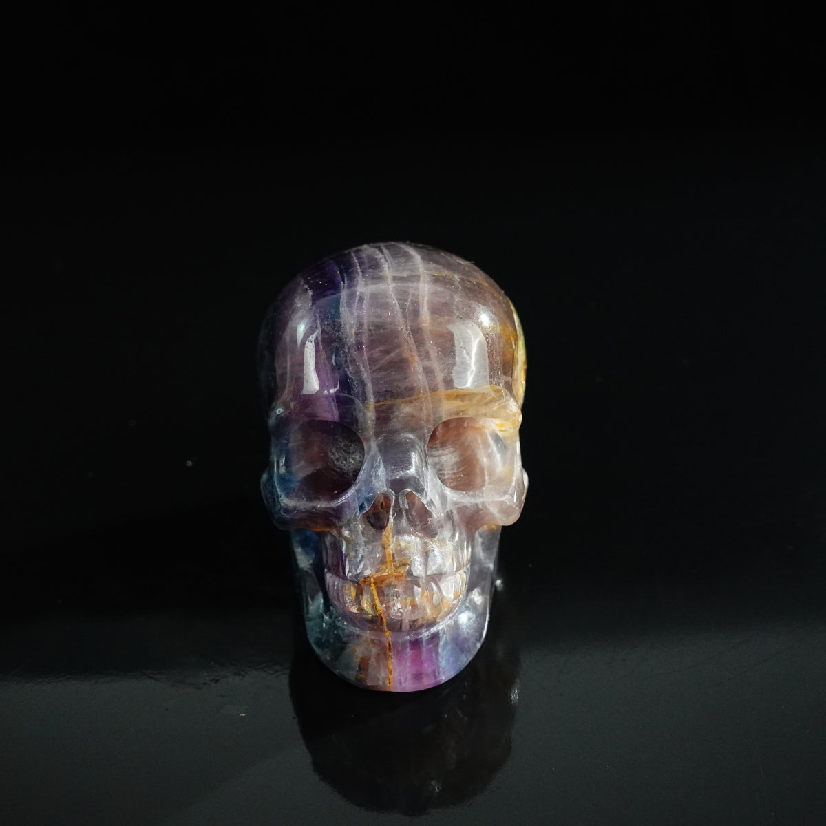 3.0" Fluorite Crystal Skull Carving - Unique Piece #GF05