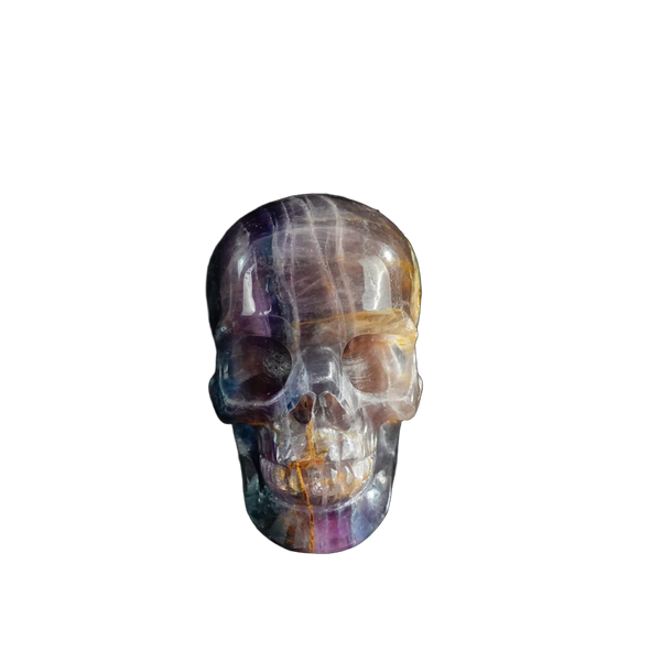 3.0" Fluorite Crystal Skull Carving - Unique Piece #GF05