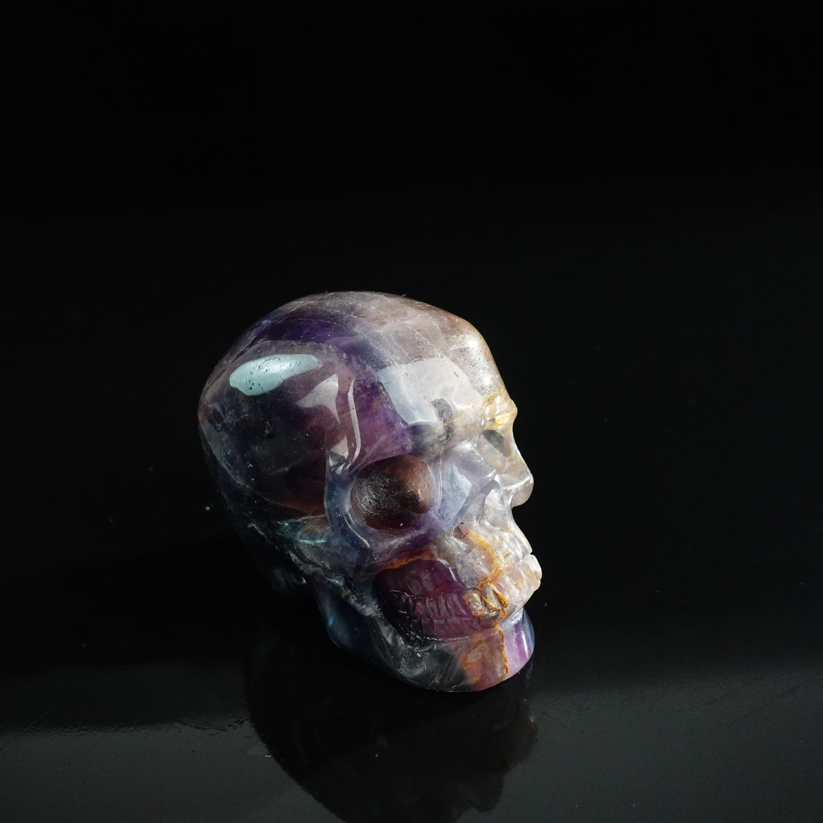 3.0" Fluorite Crystal Skull Carving - Unique Piece #GF05