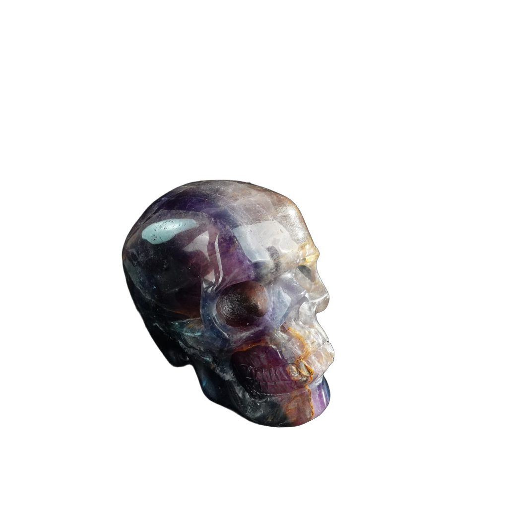 3.0" Fluorite Crystal Skull Carving - Unique Piece #GF05