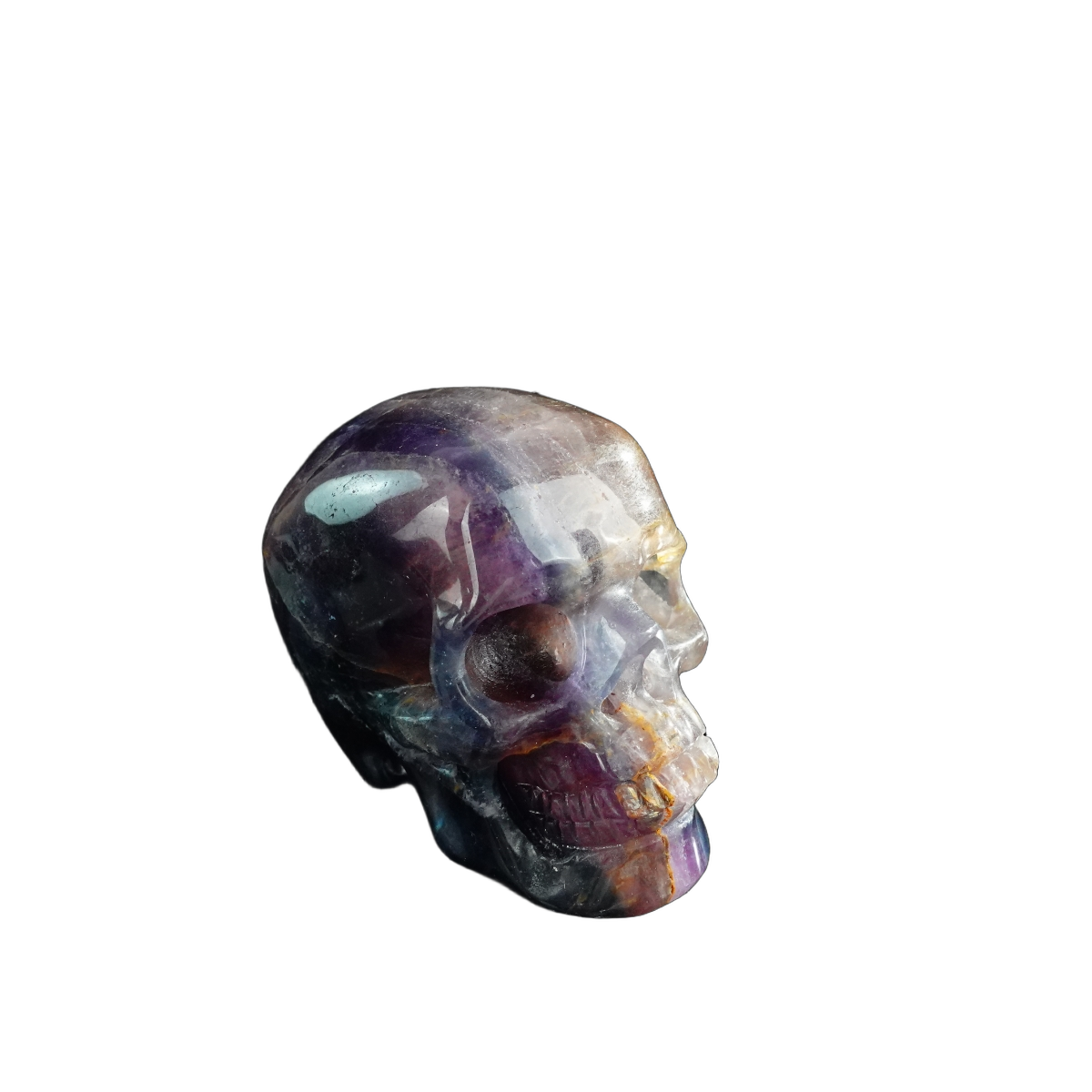 3.0" Fluorite Crystal Skull Carving - Unique Piece #GF05