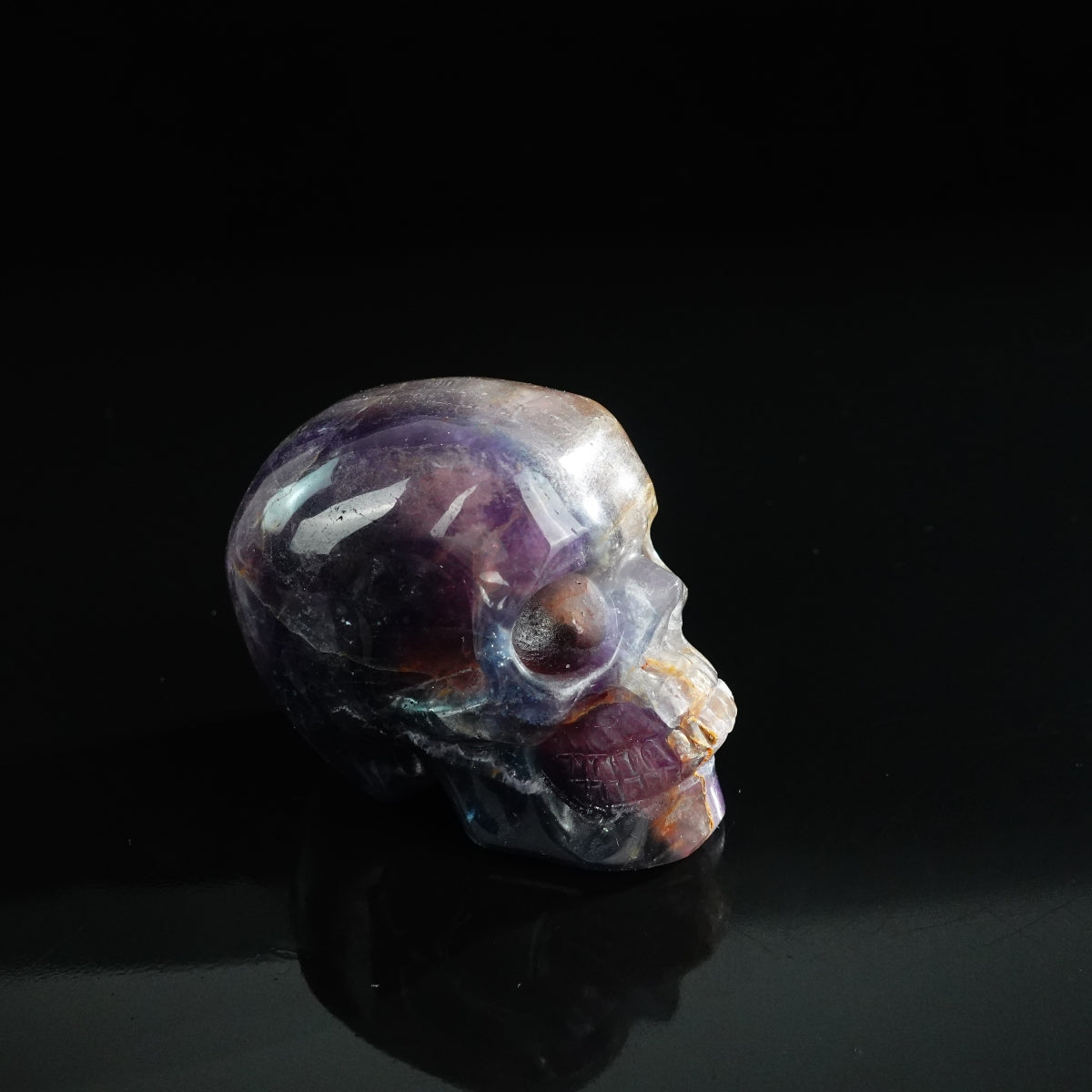 3.0" Fluorite Crystal Skull Carving - Unique Piece #GF05