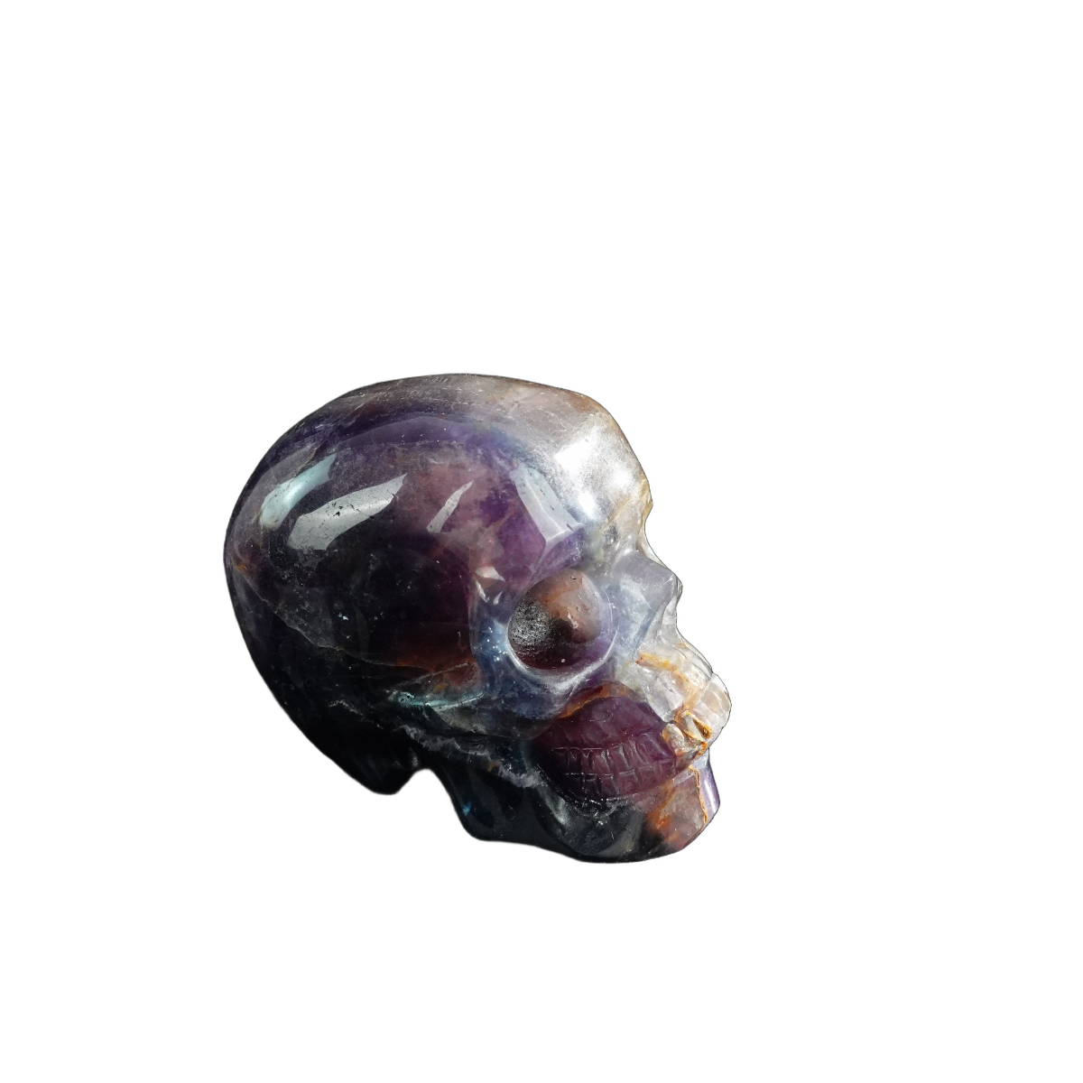 3.0" Fluorite Crystal Skull Carving - Unique Piece #GF05