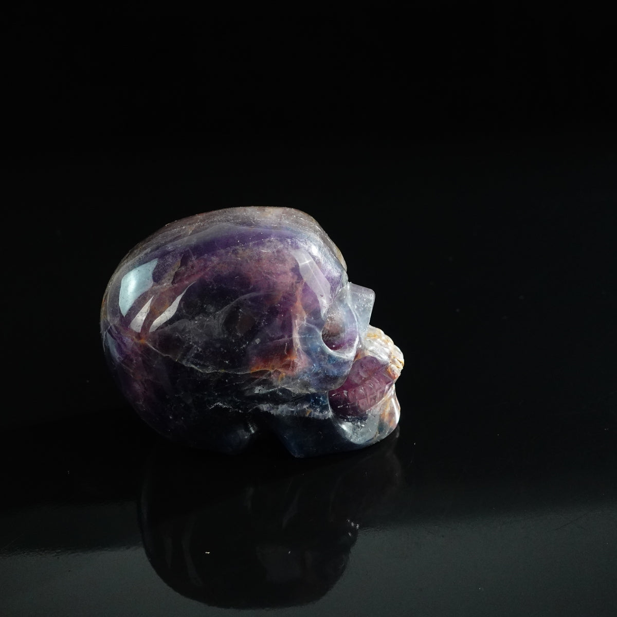 3.0" Fluorite Crystal Skull Carving - Unique Piece #GF05