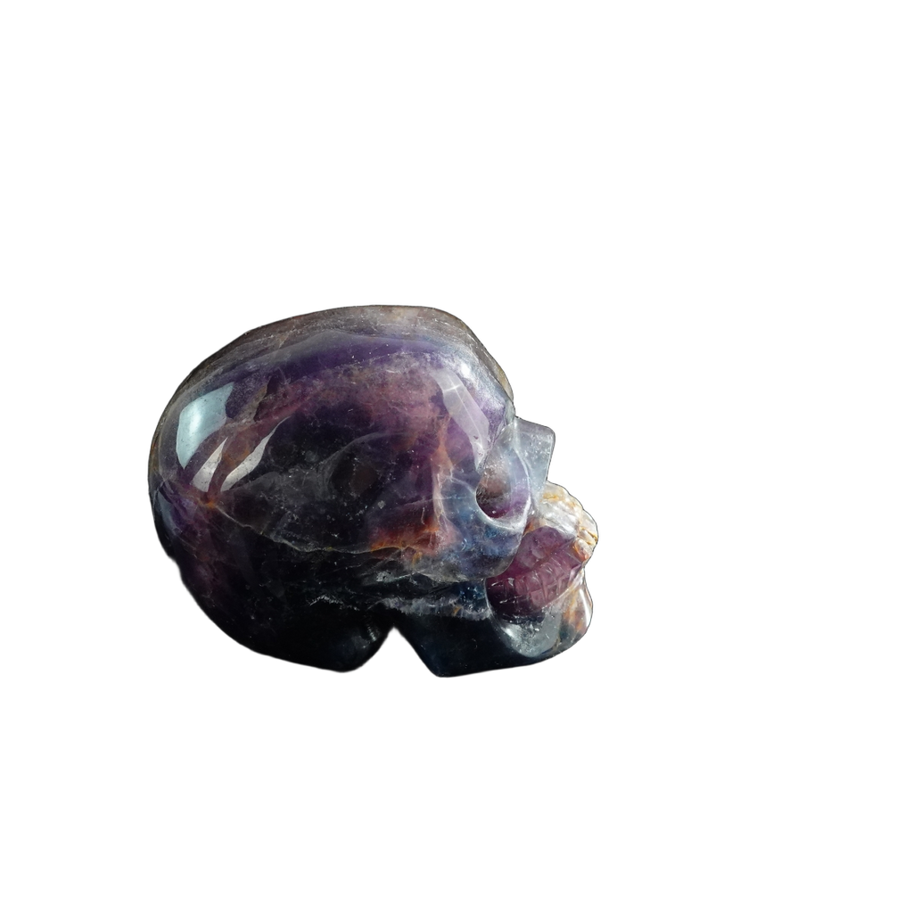 3.0" Fluorite Crystal Skull Carving - Unique Piece #GF05