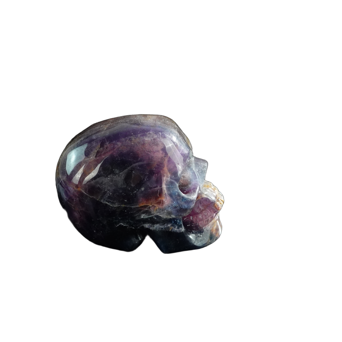 3.0" Fluorite Crystal Skull Carving - Unique Piece #GF05