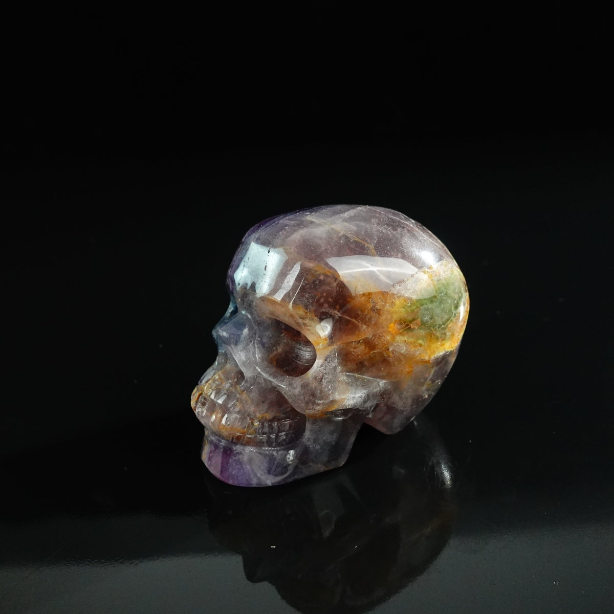 3.0" Fluorite Crystal Skull Carving - Unique Piece #GF05