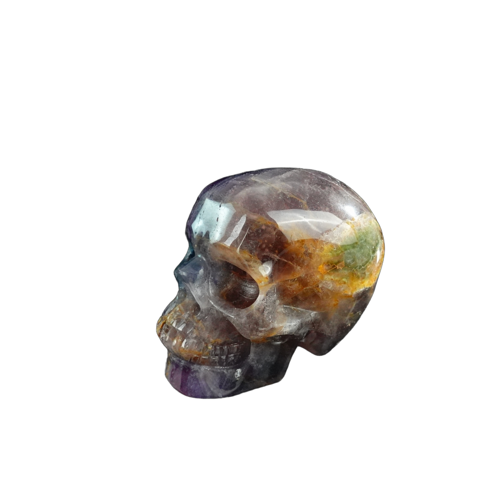 3.0" Fluorite Crystal Skull Carving - Unique Piece #GF05
