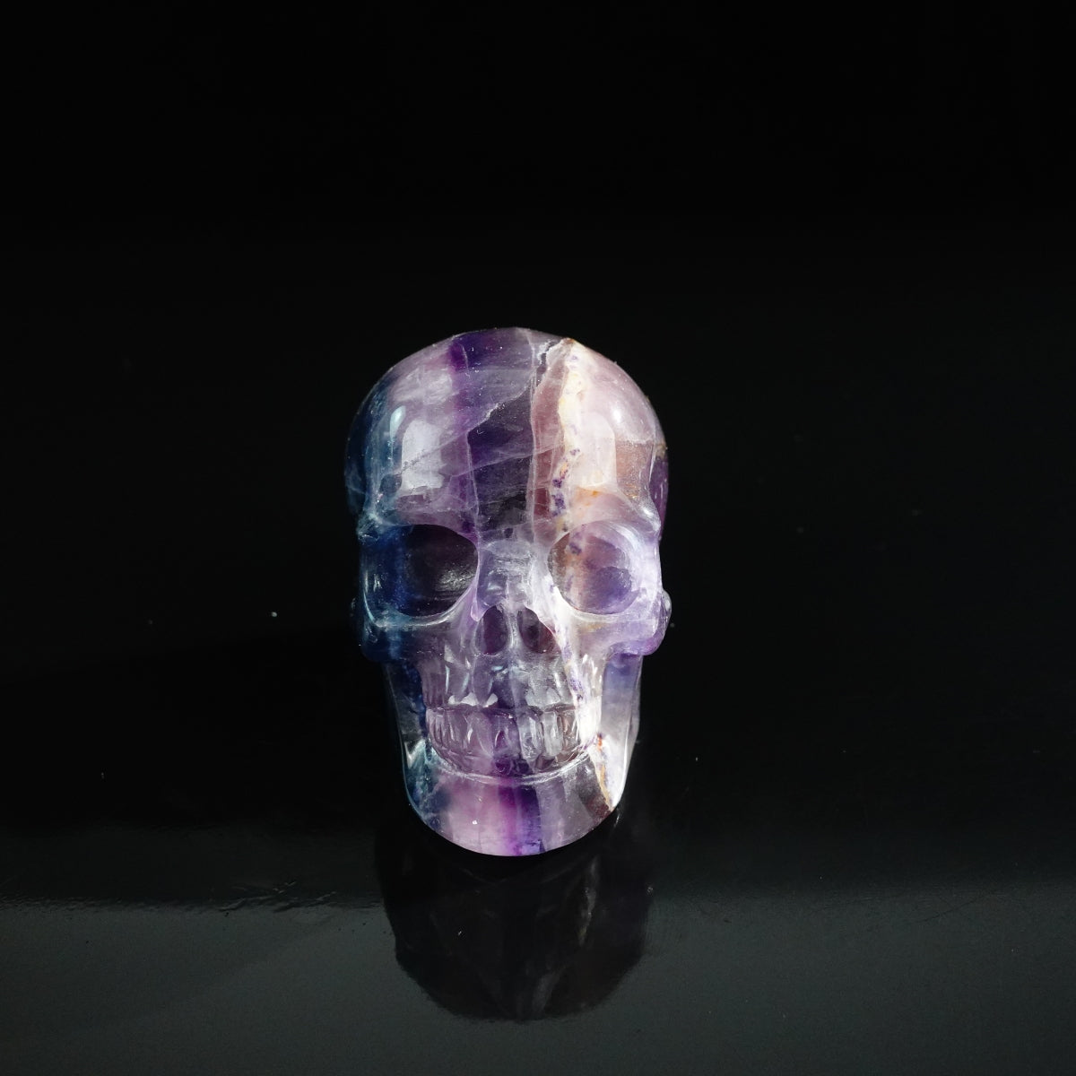 3.0" Fluorite Crystal Skull Carving - Unique Piece #GF06