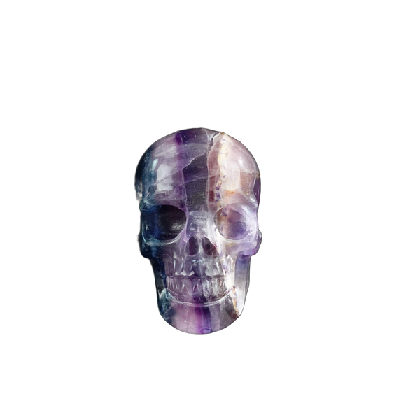 3.0" Fluorite Crystal Skull Carving - Unique Piece #GF06
