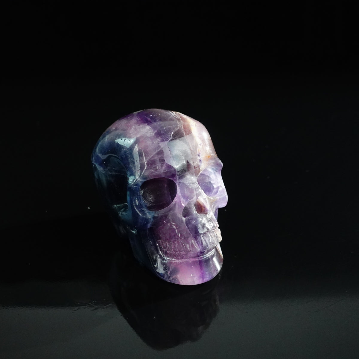 3.0" Fluorite Crystal Skull Carving - Unique Piece #GF06