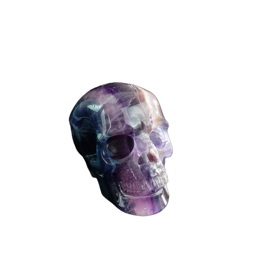3.0" Fluorite Crystal Skull Carving - Unique Piece #GF06
