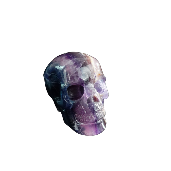 3.0" Fluorite Crystal Skull Carving - Unique Piece #GF06 - alternate view