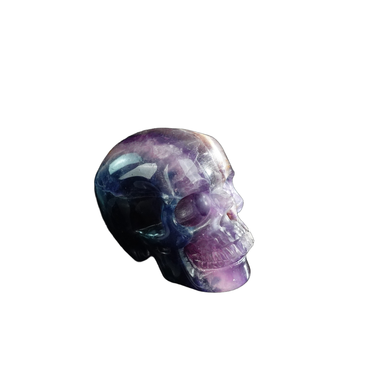 3.0" Fluorite Crystal Skull Carving - Unique Piece #GF06