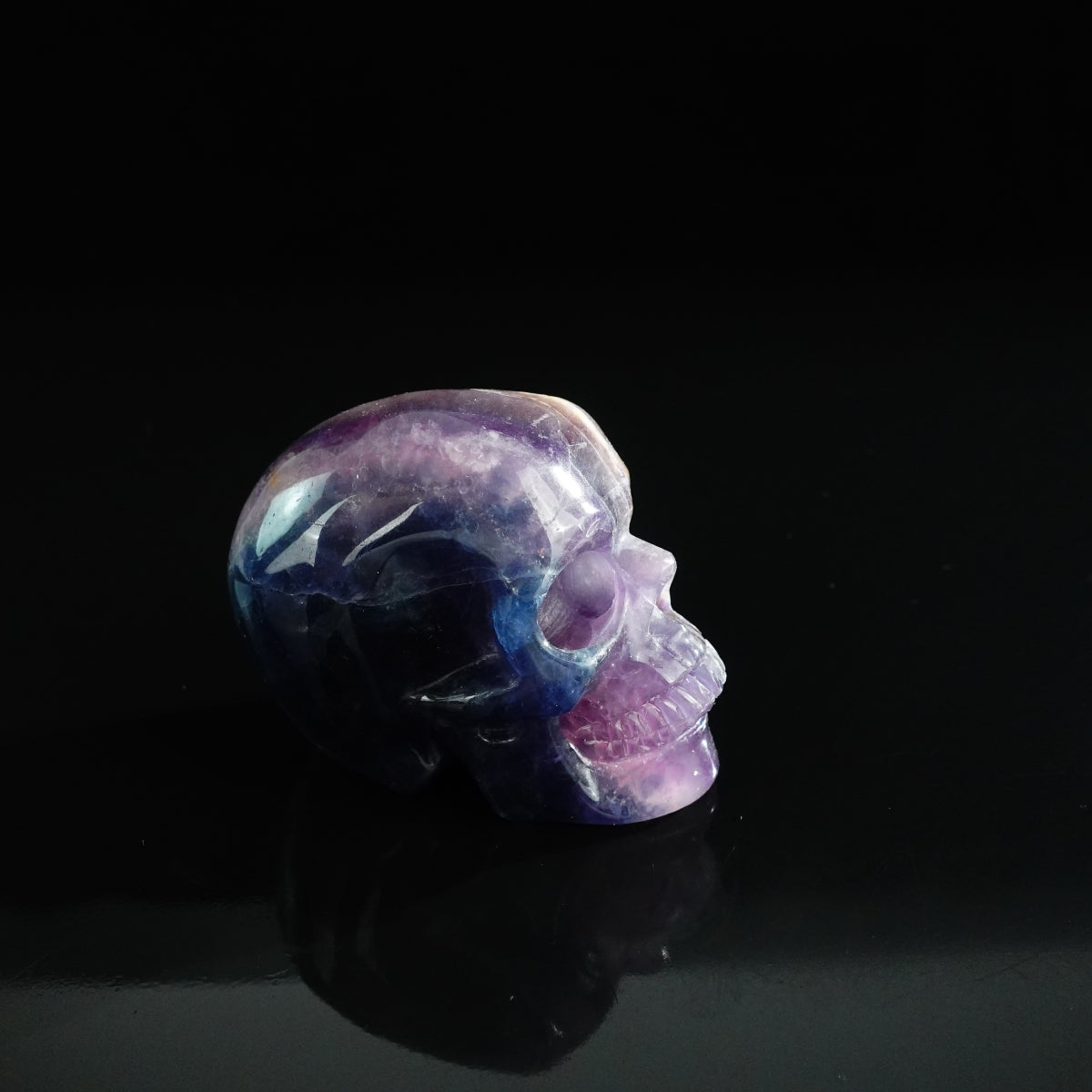 3.0" Fluorite Crystal Skull Carving - Unique Piece #GF06