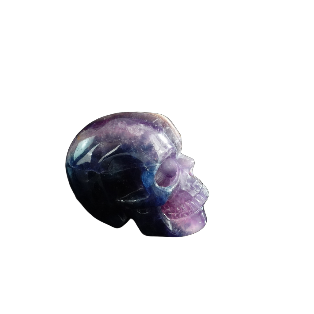 3.0" Fluorite Crystal Skull Carving - Unique Piece #GF06