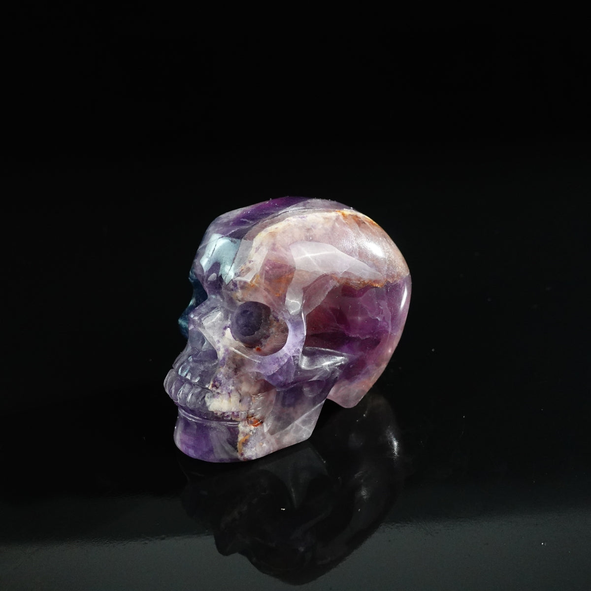 3.0" Fluorite Crystal Skull Carving - Unique Piece #GF06