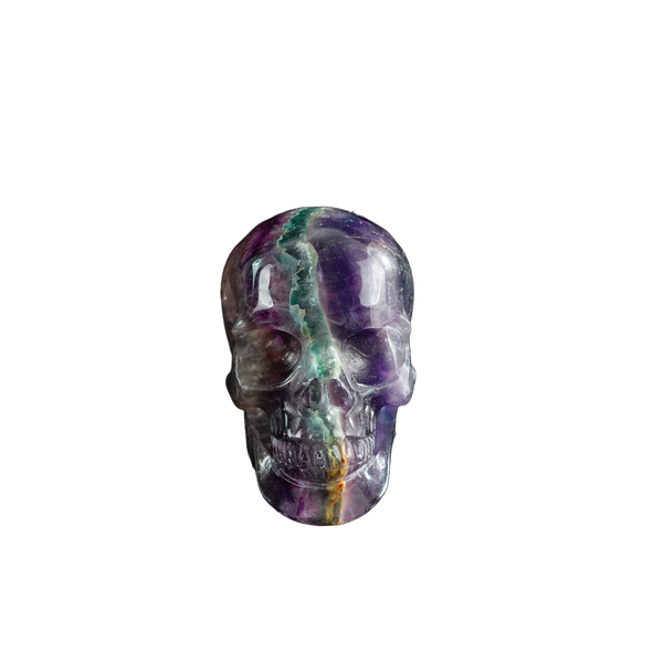 3.0" Fluorite Crystal Skull Carving - Unique Piece #GF07