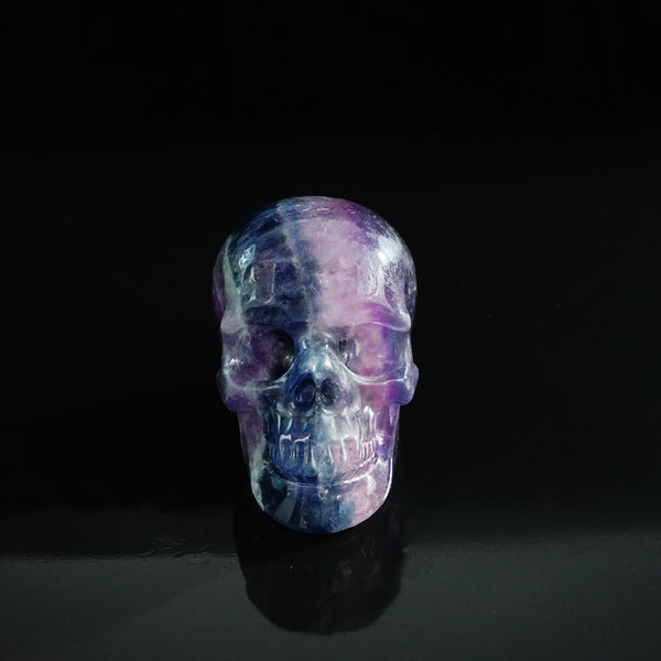 3.0" Fluorite Crystal Skull Carving - Unique Piece #GF08