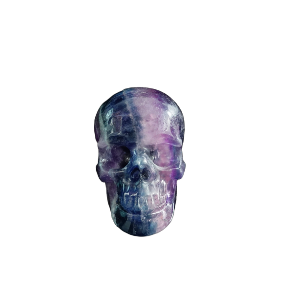 3.0" Fluorite Crystal Skull Carving - Unique Piece #GF08
