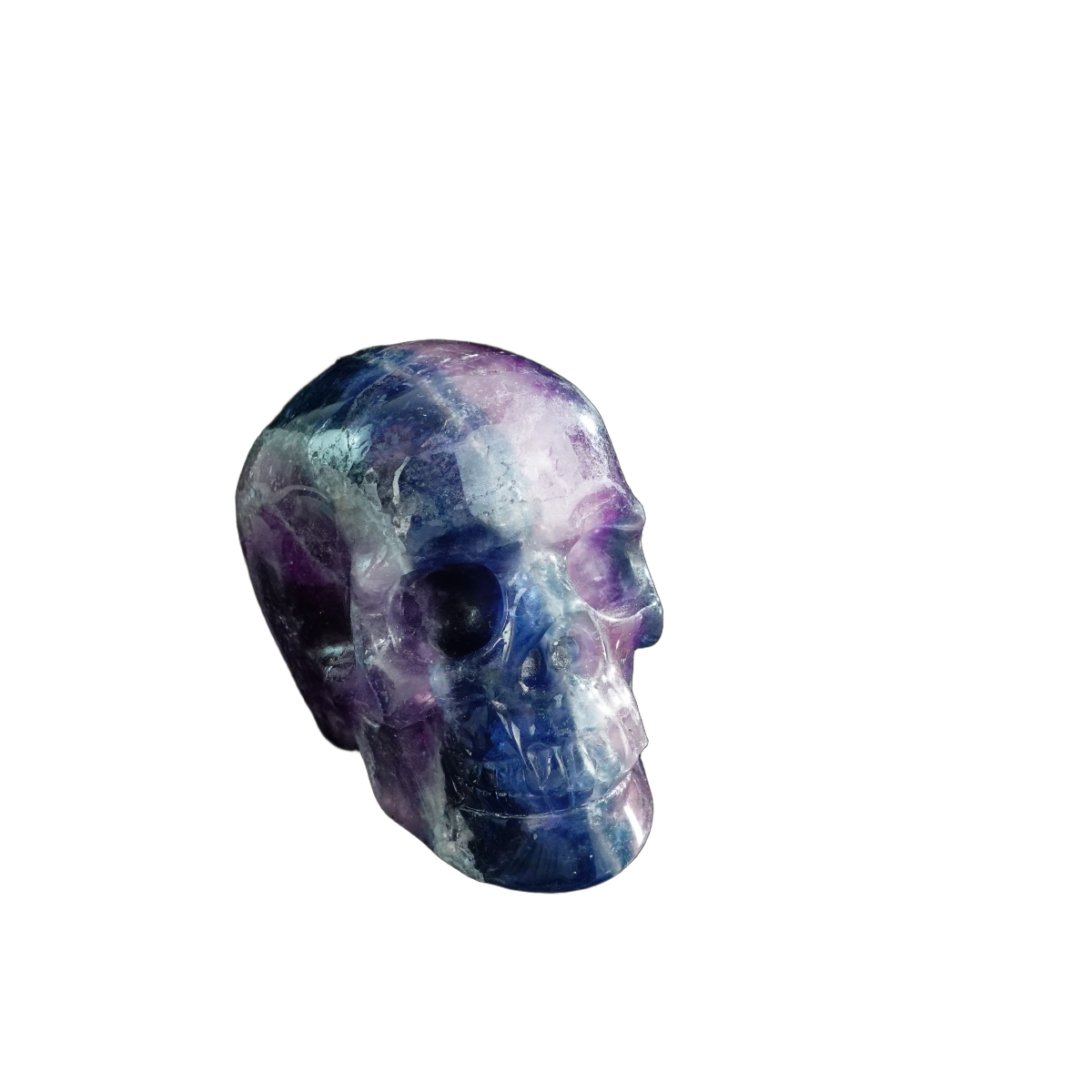 3.0" Fluorite Crystal Skull Carving - Unique Piece #GF08
