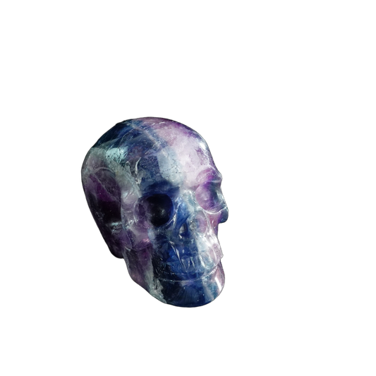 3.0" Fluorite Crystal Skull Carving - Unique Piece #GF08