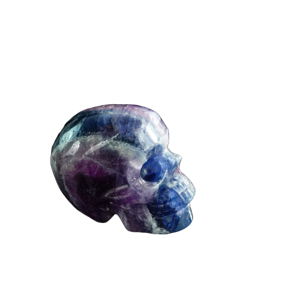 3.0" Fluorite Crystal Skull Carving - Unique Piece #GF08