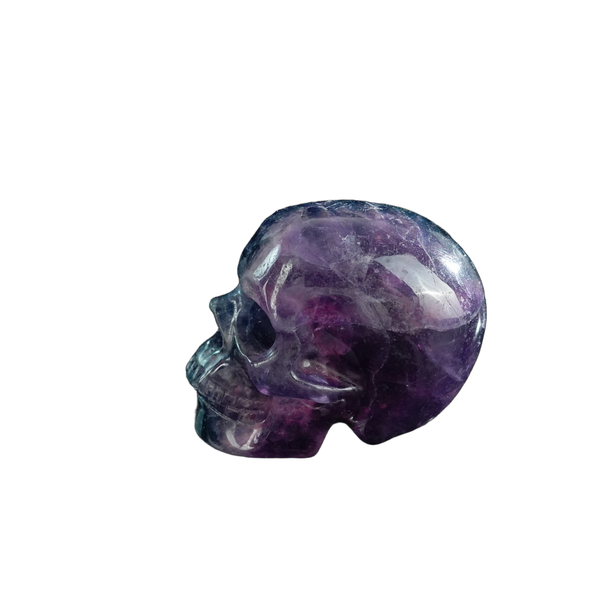 3.0" Fluorite Crystal Skull Carving - Unique Piece #GF08