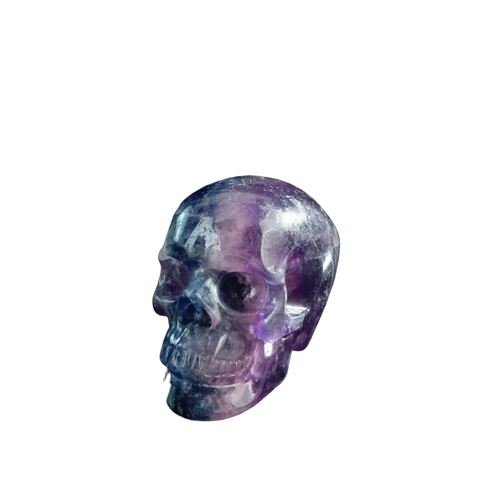 3.0" Fluorite Crystal Skull Carving - Unique Piece #GF08