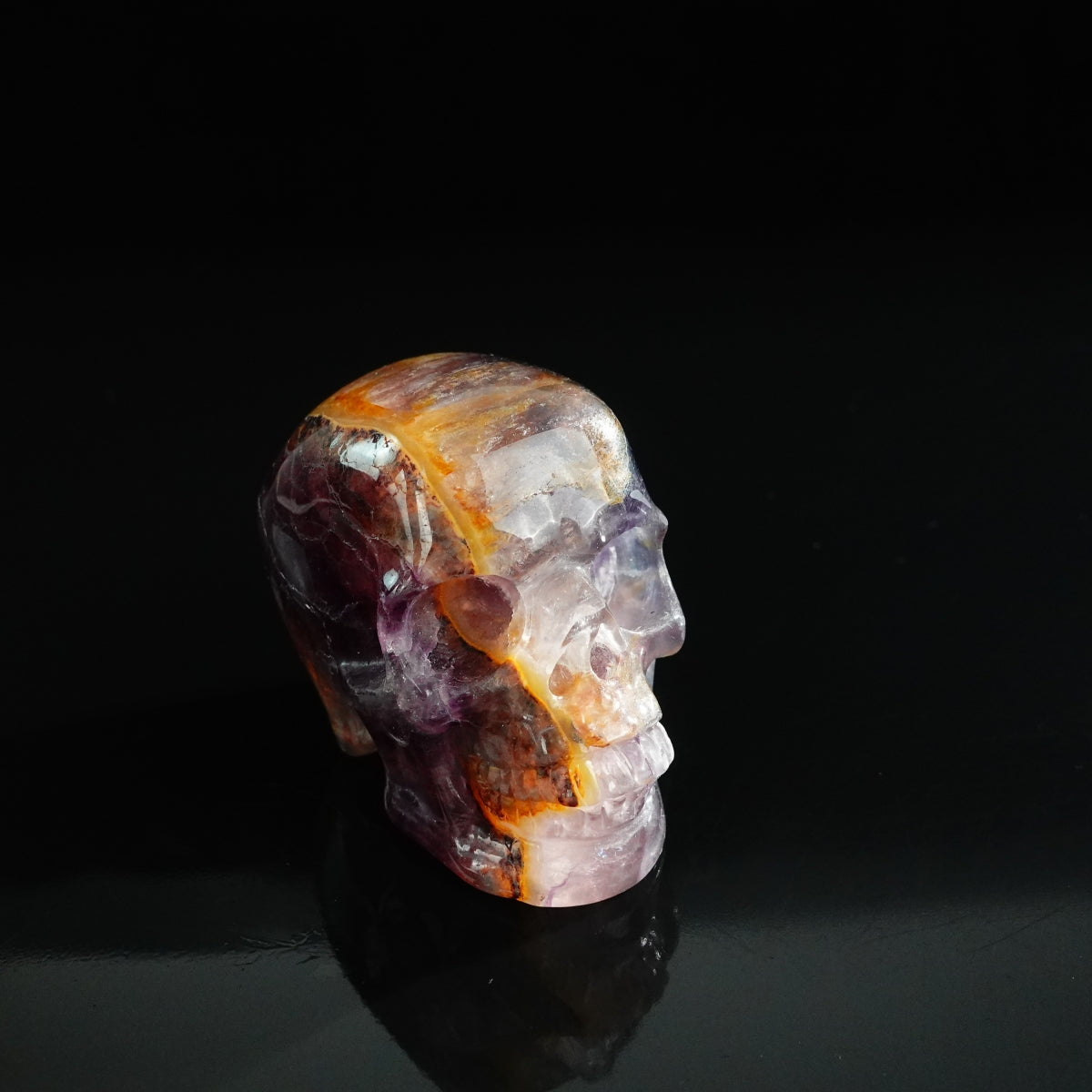 3.0" Fluorite Crystal Skull Carving - Unique Piece #GF09