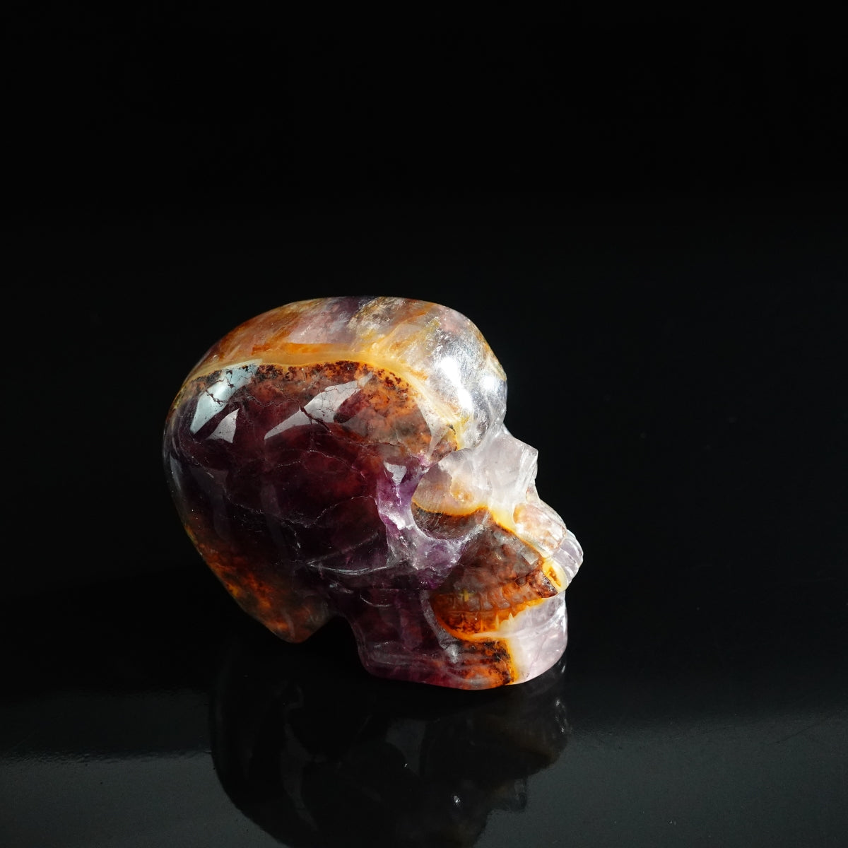 3.0" Fluorite Crystal Skull Carving - Unique Piece #GF09