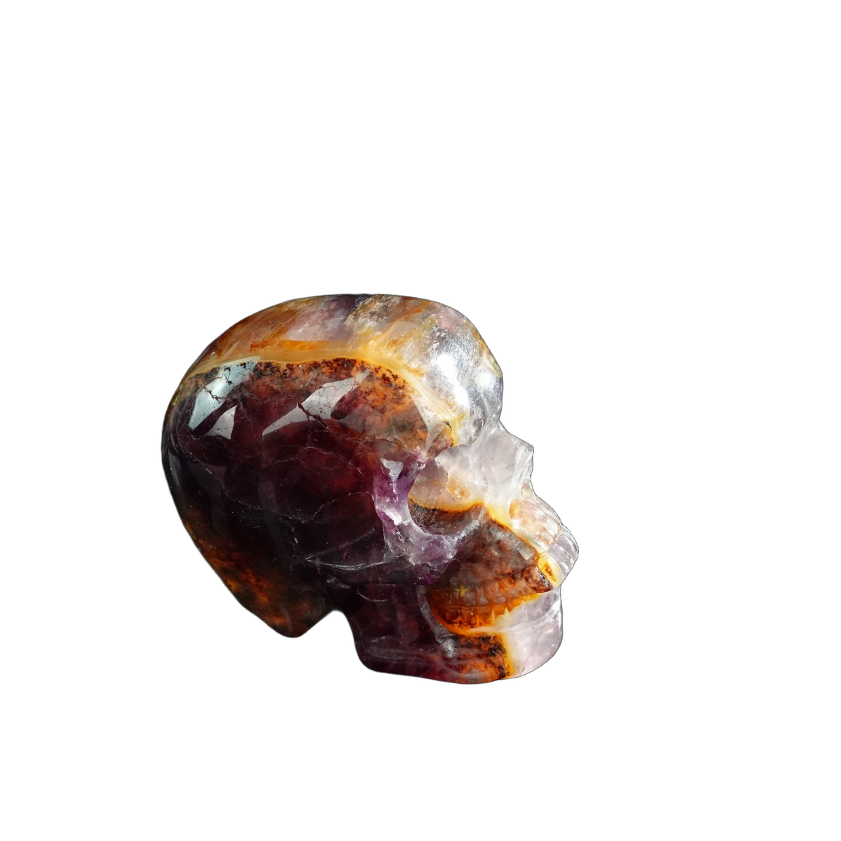 3.0" Fluorite Crystal Skull Carving - Unique Piece #GF09