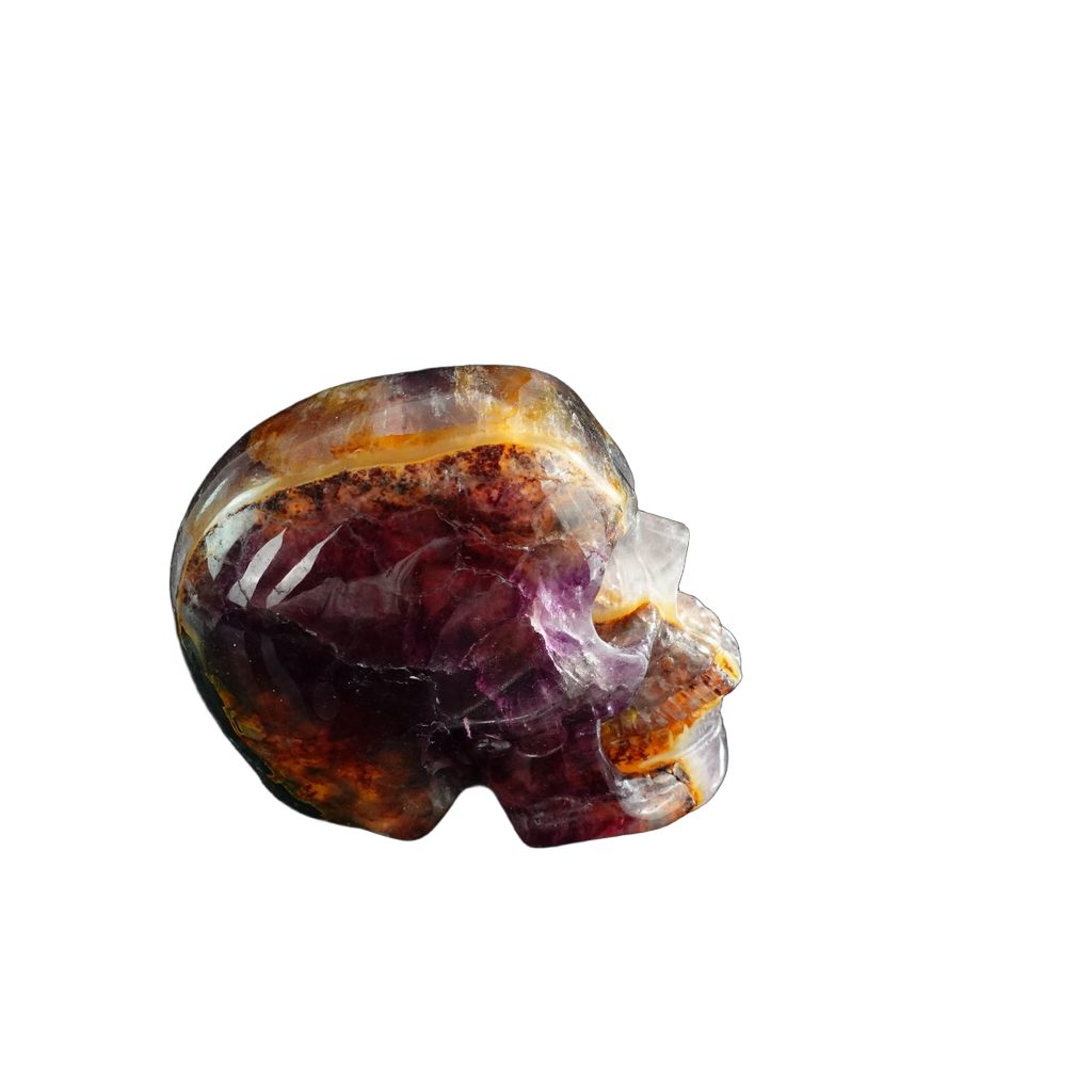 3.0" Fluorite Crystal Skull Carving - Unique Piece #GF09