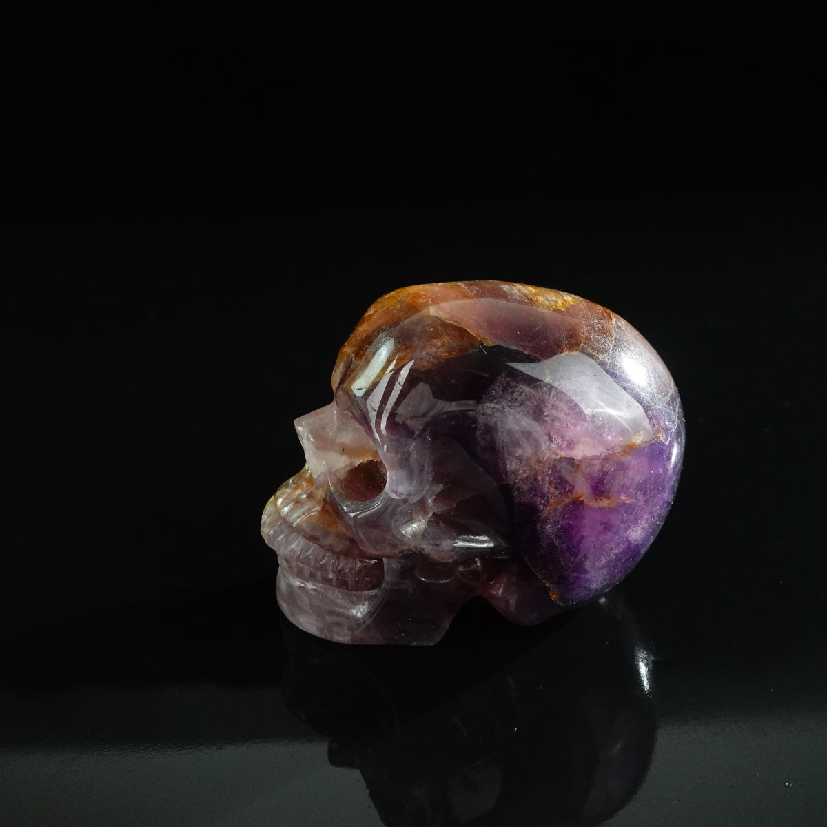 3.0" Fluorite Crystal Skull Carving - Unique Piece #GF09