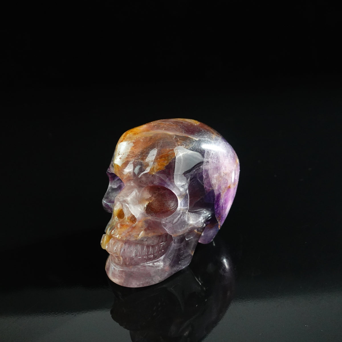 3.0" Fluorite Crystal Skull Carving - Unique Piece #GF09