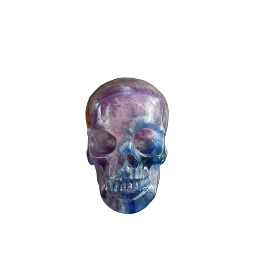 3.0" Fluorite Crystal Skull Carving - Unique Piece #GF10