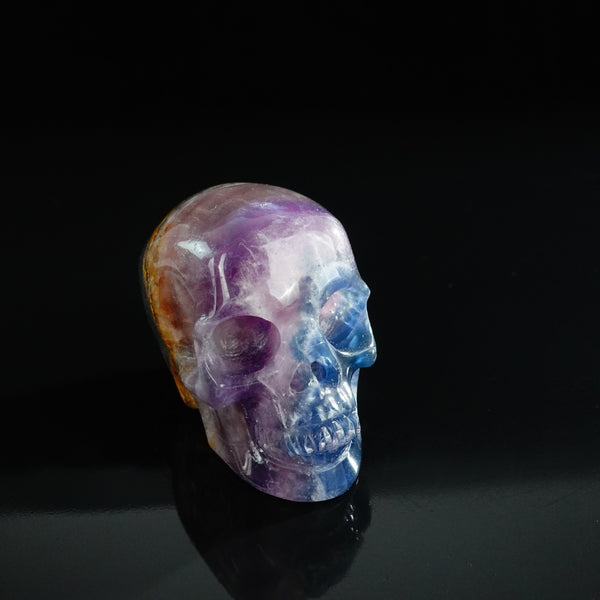 3.0" Fluorite Crystal Skull Carving - Unique Piece #GF10 - alternate view