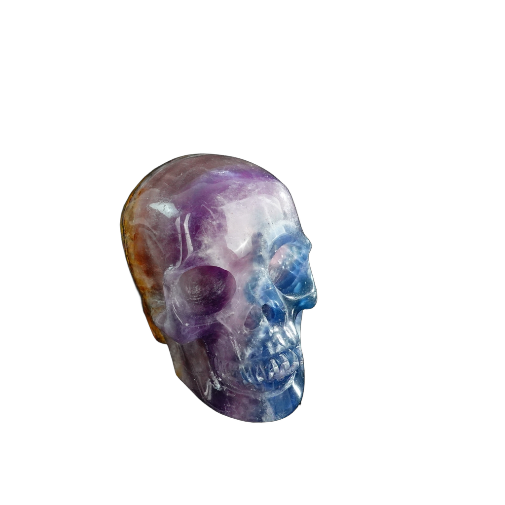 3.0" Fluorite Crystal Skull Carving - Unique Piece #GF10