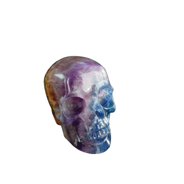 3.0" Fluorite Crystal Skull Carving - Unique Piece #GF10 - alternate view