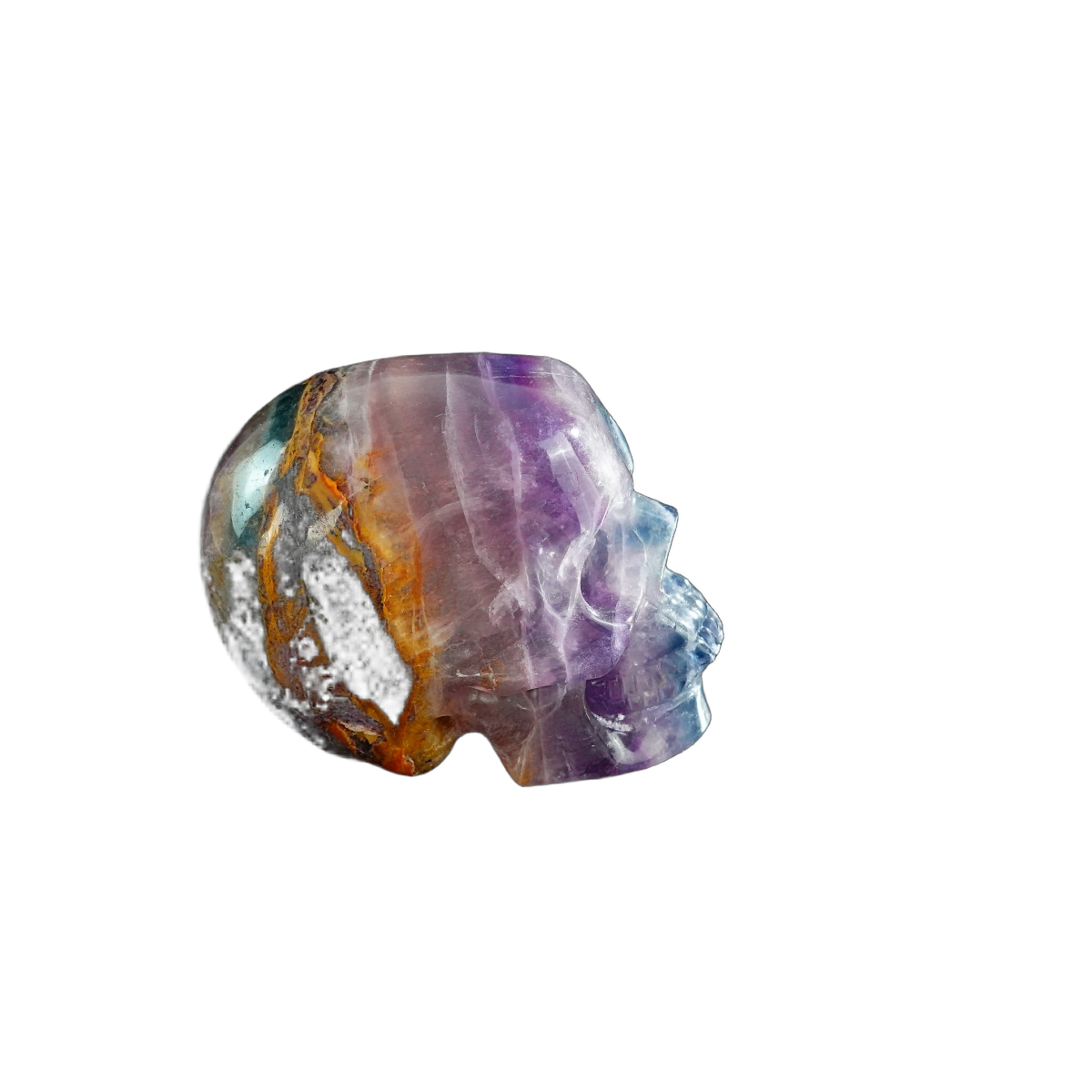 3.0" Fluorite Crystal Skull Carving - Unique Piece #GF10