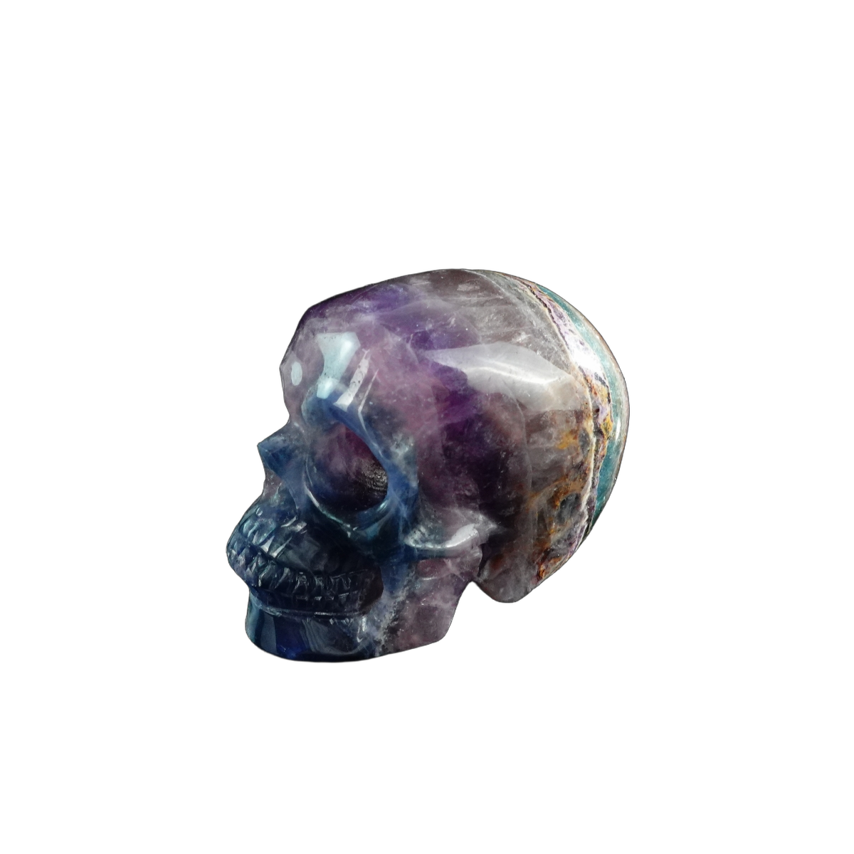 3.0" Fluorite Crystal Skull Carving - Unique Piece #GF10
