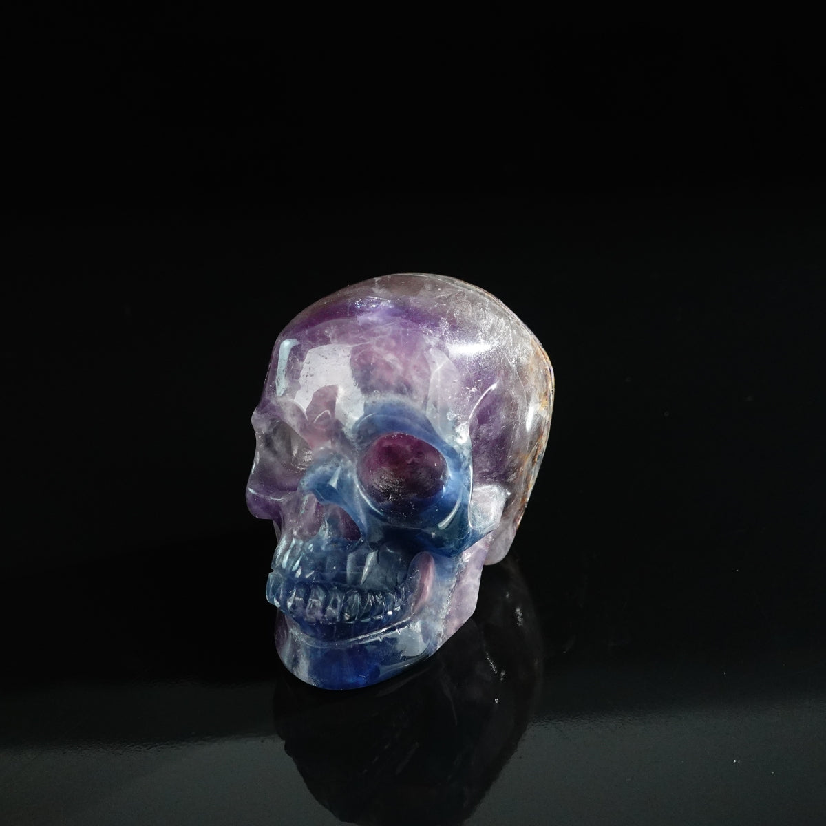 3.0" Fluorite Crystal Skull Carving - Unique Piece #GF10