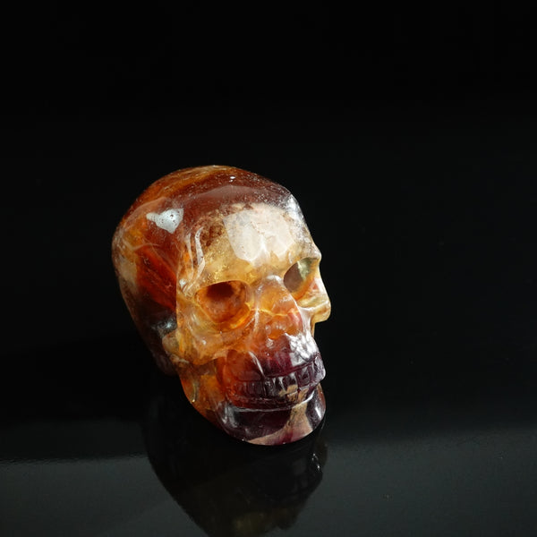 3.0" Fluorite Crystal Skull Carving - Unique Piece #GF11 - alternate view