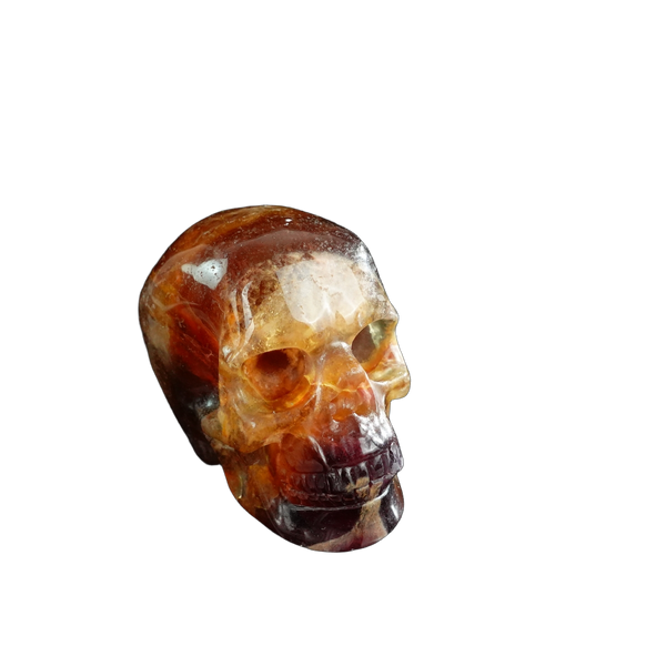 3.0" Fluorite Crystal Skull Carving - Unique Piece #GF11 - alternate view