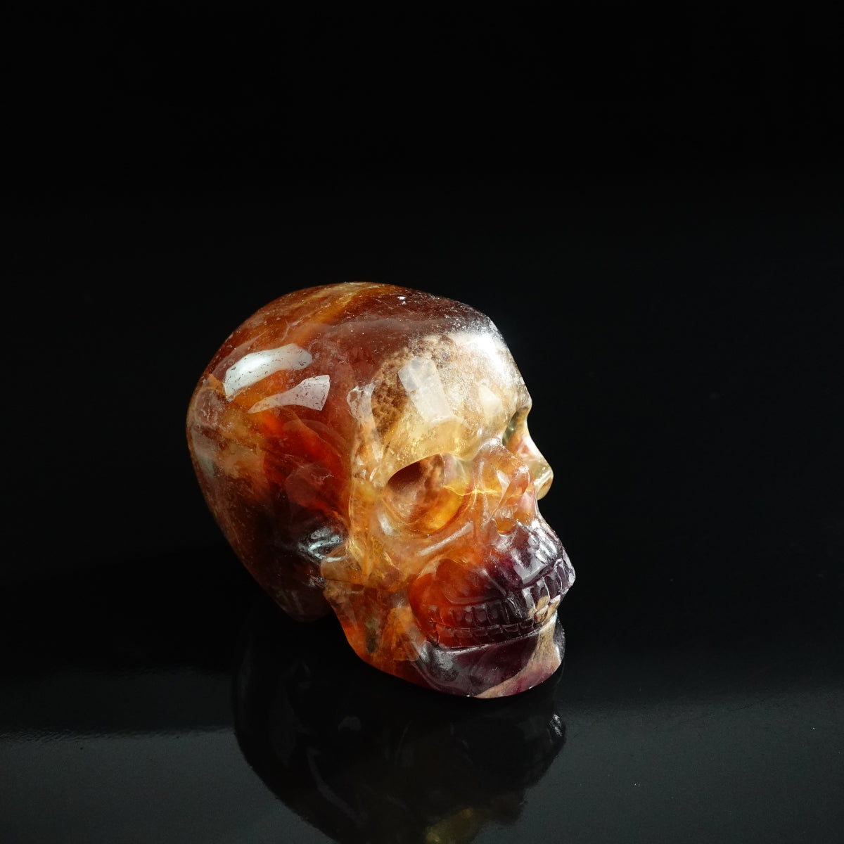 3.0" Fluorite Crystal Skull Carving - Unique Piece #GF11